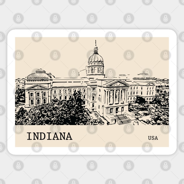 Indiana State USA Sticker by Lakeric